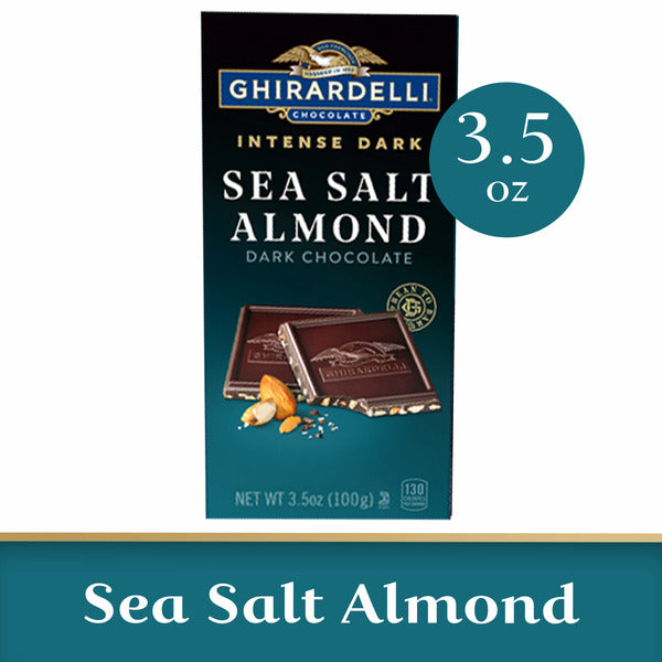 Ghirardelli Intense Dark Sea Salt Almond Dark Chocolate Bar  DestGlow