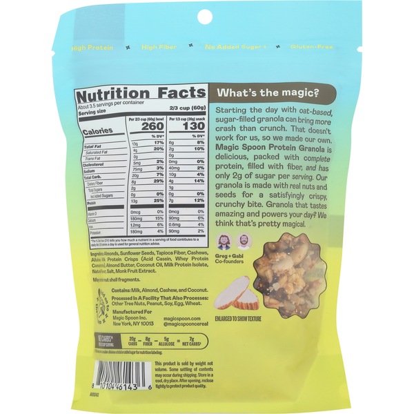 Magic Spoon Grain-Free Honey Almond Protein Granola  DestGlow