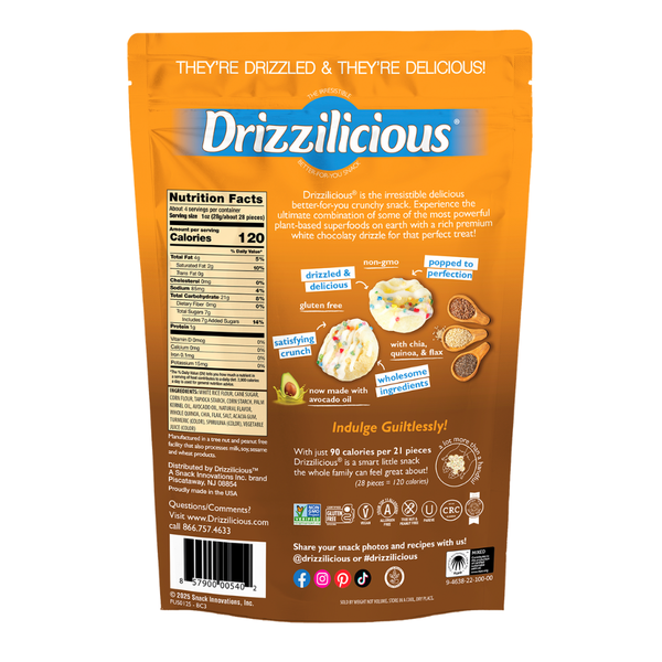 Drizzilicious Mini Rice Cake Bites, Birthday Cake!  DestGlow