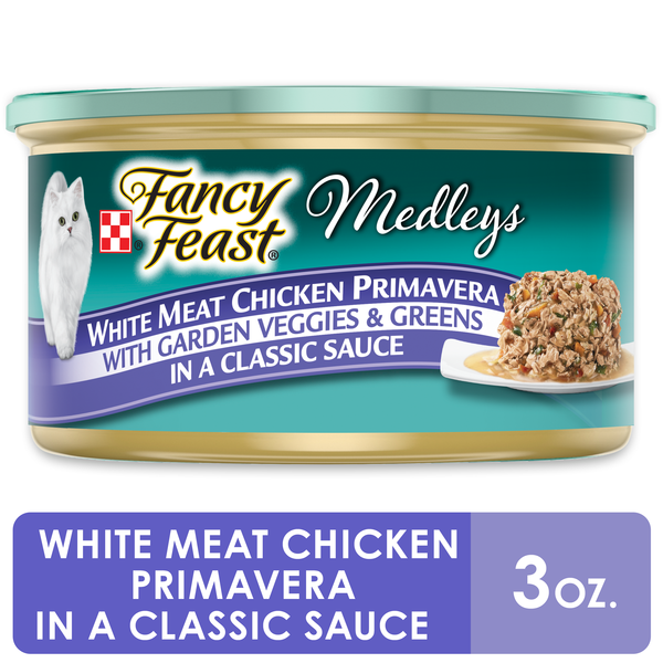 Purina Fancy Feast Gravy Wet Cat Food, Medleys White Meat Chicken Primavera  DestGlow
