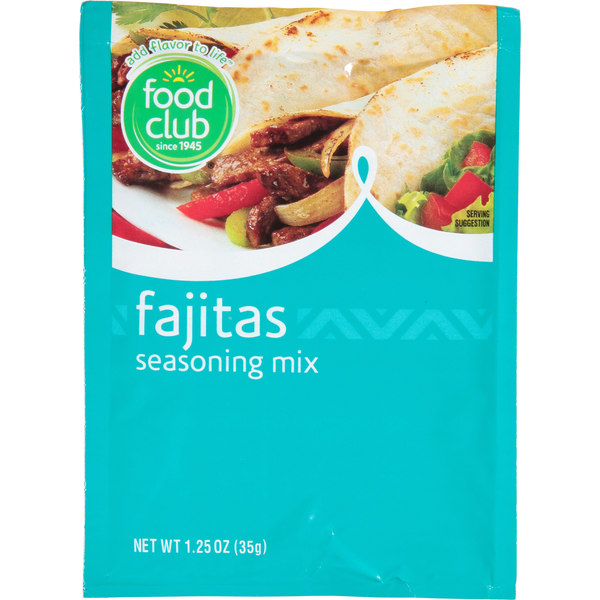 Food Club Seasoning Mix, Fajitas  DestGlow