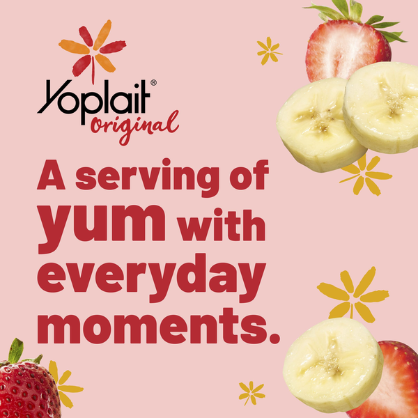 Yoplait Original Smooth Style Strawberry Banana Low Fat Yogurt Tub  DestGlow