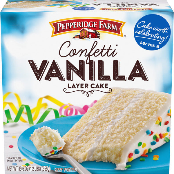 Pepperidge Farm Frozen Confetti Vanilla Layer Cake  DestGlow