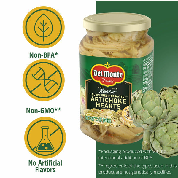 Del Monte Quartered Marinated Artichoke Hearts  DestGlow