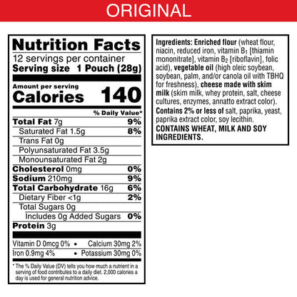 Cheez-It Original Cheese Crackers, Baked Snack Crackers, Grab n&