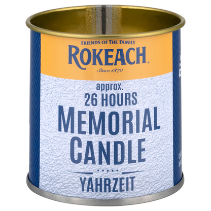 Rokeach Memorial Yahrzeit Candle