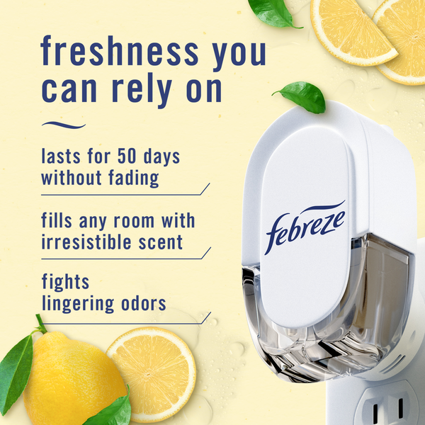 Febreze Plug In Air Freshener Scented Oil Refill, Kitchen Odor Fighter  DestGlow