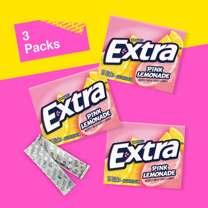 Extra Pink Lemonade Sugar Free Gum Limited Edition Chewing Gum Packs