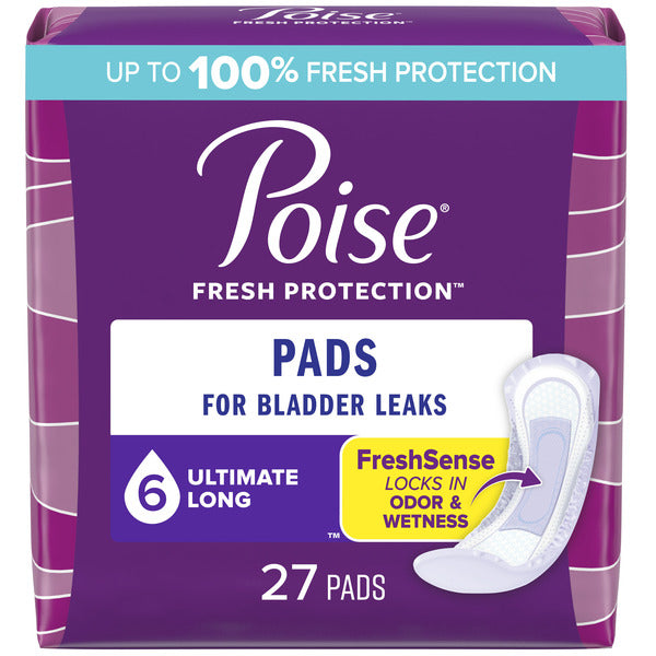 Poise Incontinence Pads, Ultimate Absorbency, Long Length  DestGlow