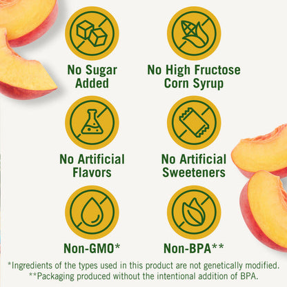 Del Monte No Sugar Added Diced Peaches Plastic Fruit Cup Snacks