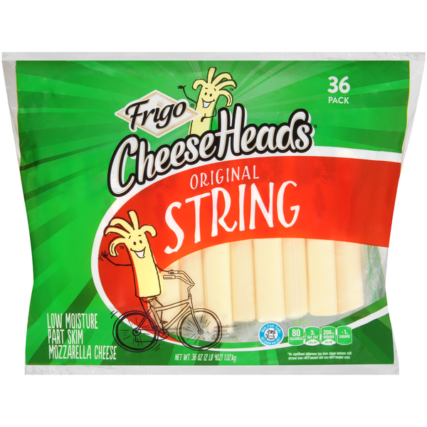 Frigo Cheese Heads Original Mozzarella String Cheese  DestGlow