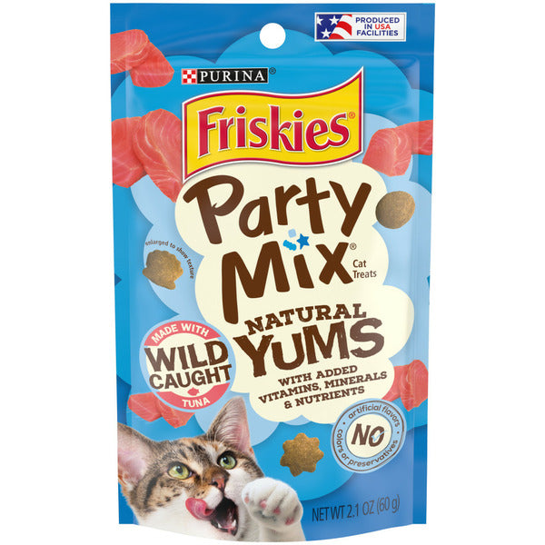 Purina Friskies Natural Cat Treats, Party Mix Natural Yums With Wild Tuna
