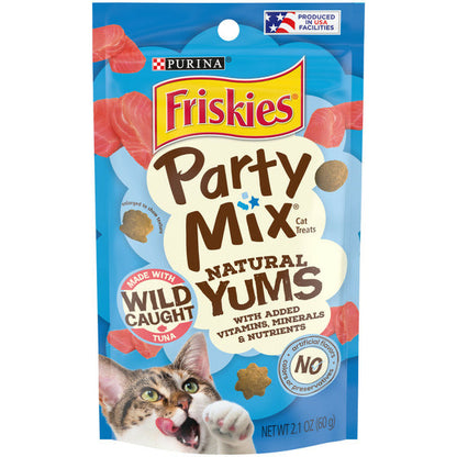 Purina Friskies Natural Cat Treats, Party Mix Natural Yums With Wild Tuna