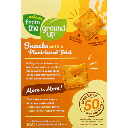 From the Ground Up Cauliflower Crackers, Cheddar Flavor