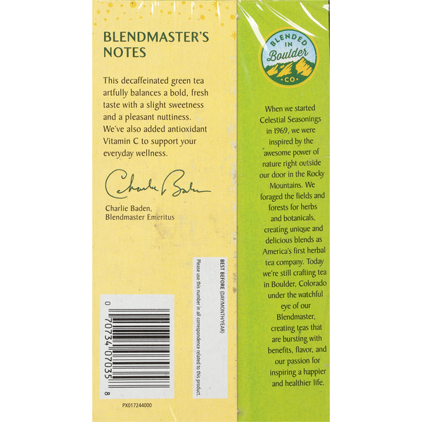 Celestial Seasonings Decaf Green Tea with White Tea  DestGlow