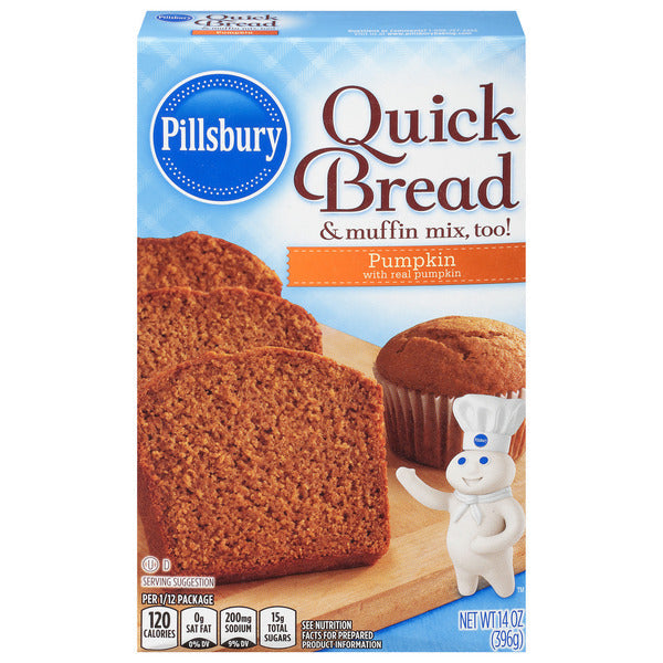Pillsbury Pumpkin Quick Bread and Muffin Mix, 14 Oz Box  DestGlow