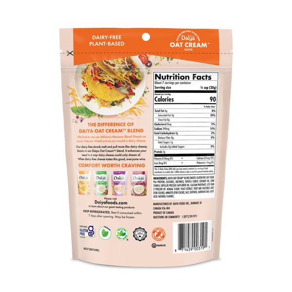 Daiya Dairy Free Mexican Blend Cheese Shreds  DestGlow