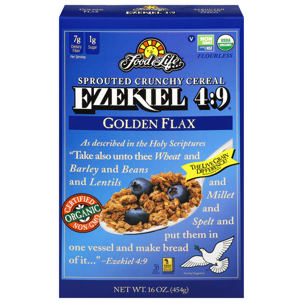Food for Life Sprouted Crunchy Golden Flax Cereal  DestGlow