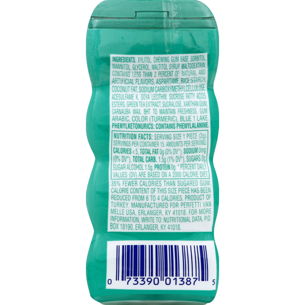 Mentos Gum, Spearmint, with Green Tea Extract  DestGlow
