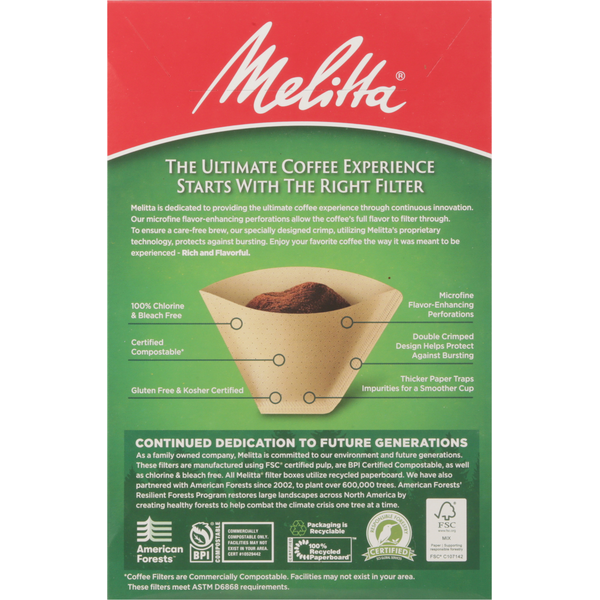 Melitta Super Premium Natural Brown Cone Coffee Filters  DestGlow