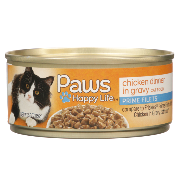 Paws Happy Life Chicken Dinner In Gravy Prime Filets Cat Food  DestGlow