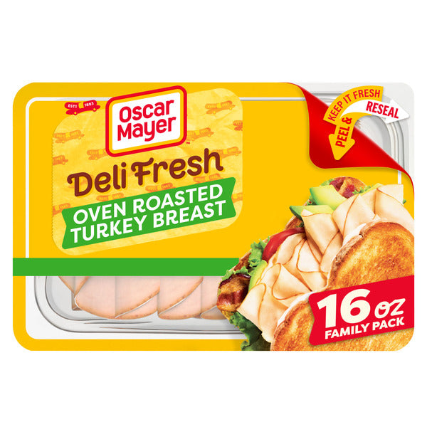 Oscar Mayer Deli Fresh Oven Roasted Turkey Breast Sliced Sandwich Lunch Meat Family Size
