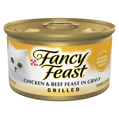 Purina Fancy Feast Grilled Wet Cat Food Chicken and Beef in Wet Cat Food Gravy