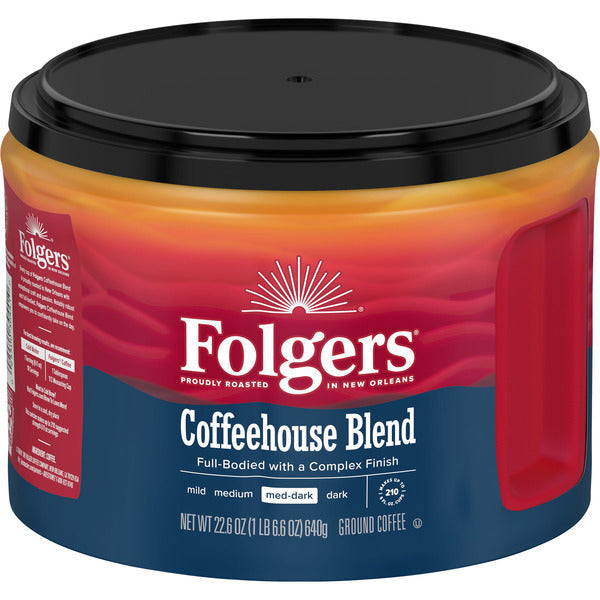 Folgers Coffeehouse Blend Ground Coffee, Medium-Dark Roast  DestGlow