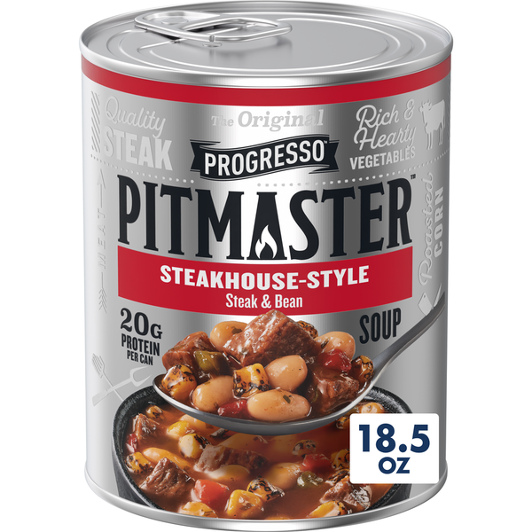 Progresso Pitmaster Steakhouse Style Steak and Bean Canned Soup  DestGlow