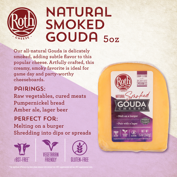 Roth Natural Smoked Gouda Cheese  DestGlow