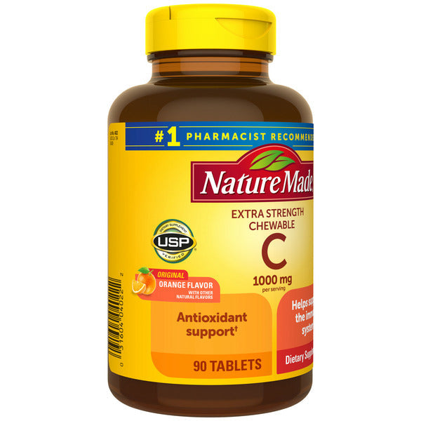Nature Made Extra Strength Dosage Chewable Vitamin C 1000 mg per serving Tablets  DestGlow