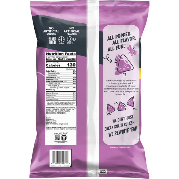 PopCorners Popped-Corn Snack Cinnamon Crunch  DestGlow