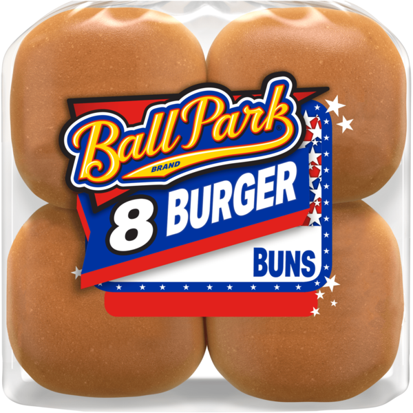 Ball Park 8 ct, White, Burger Buns, Kosher, Hamburger Buns, 15 oz  DestGlow