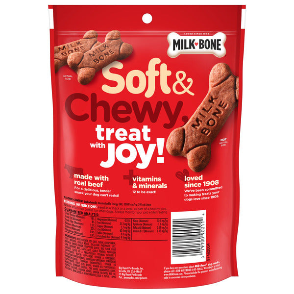 Milk-Bone Soft and Chewy Dog Treats, Beef &amp; Filet Mignon Recipe With Chuck Roast  DestGlow
