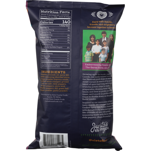 Siete Spicy Dill Pickle Potato Chips  DestGlow