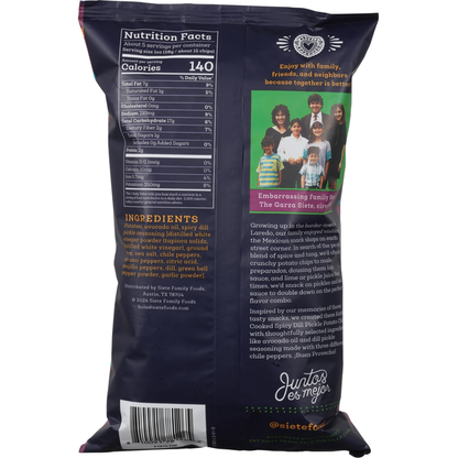 Siete Spicy Dill Pickle Potato Chips  DestGlow