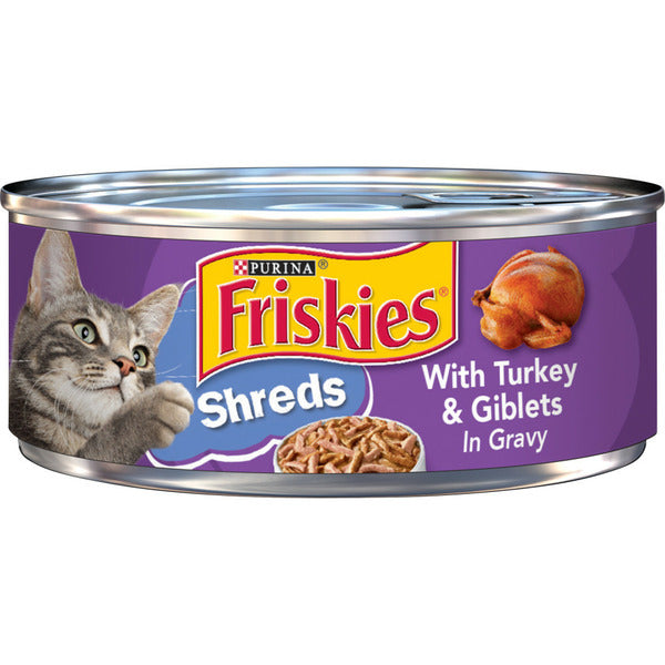 Purina Friskies Gravy Wet Cat Food, Shreds With Turkey &amp; Giblets in Gravy