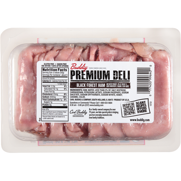Buddig Premium Deli Black Forest Ham Tray  DestGlow