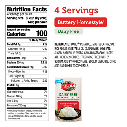 Idahoan® Dairy-Free Buttery Homestyle Mashed Potatoes