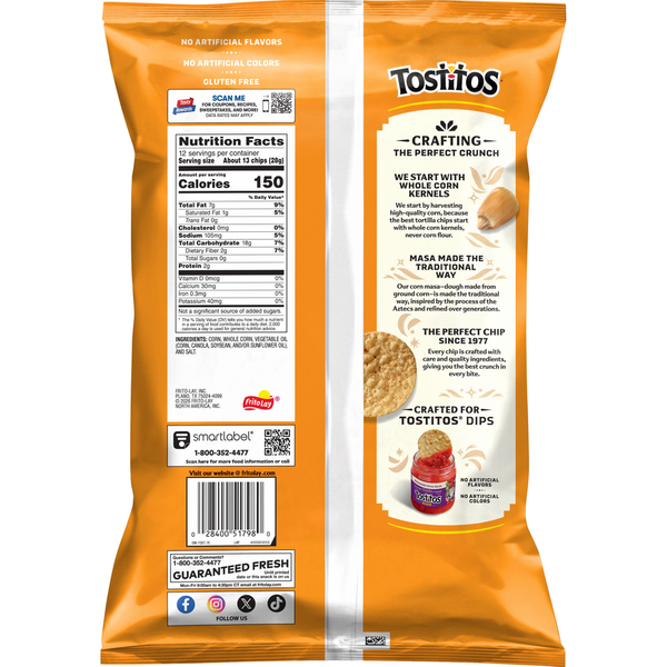 Tostitos Tortilla Chips, Crispy Rounds, Original  DestGlow
