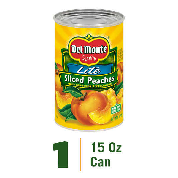 Del Monte Lite Sliced Peaches  DestGlow