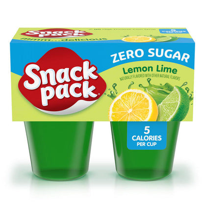 Snack Pack Zero Sugar Lemon Lime Flvrd Low Calorie Juicy Gels  DestGlow