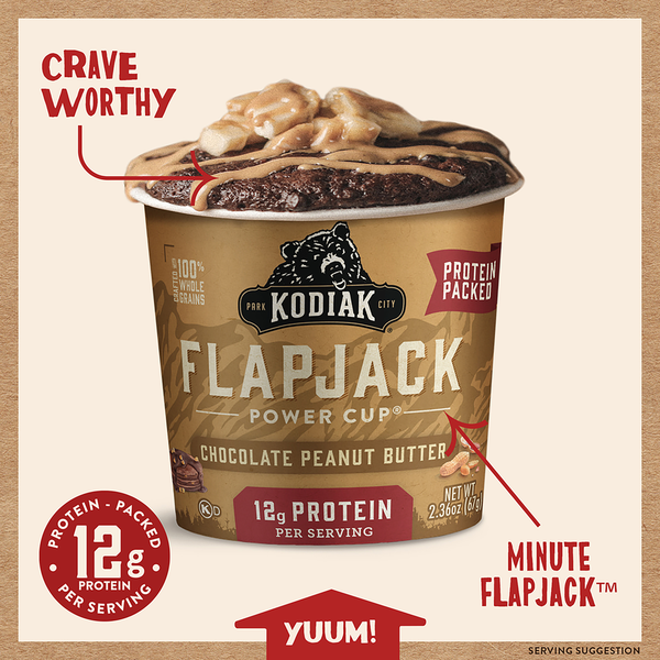 Kodiak Peanut Butter &amp; Chocolate Flapjack Cup  DestGlow