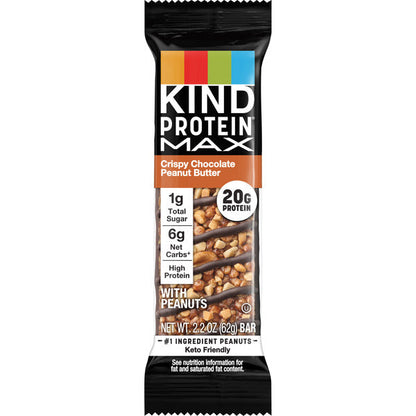 KIND Protein MAX Crispy Chocolate Peanut Butter Snack Bars, 1 Bar