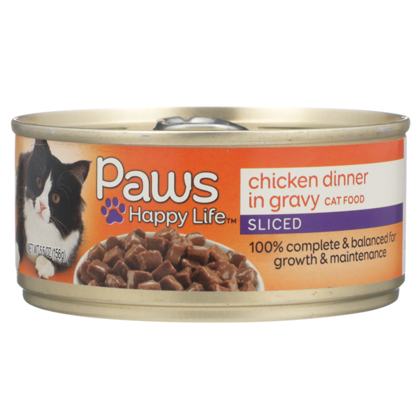 Paws Happy Life Chicken Dinner In Gravy Sliced Cat Food  DestGlow