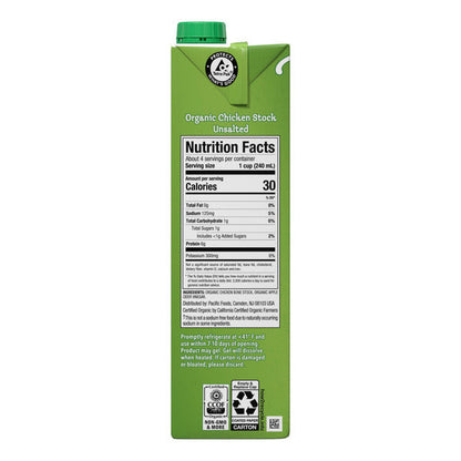 Pacific Foods Organic Unsalted Chicken Stock