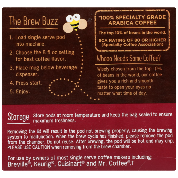 Wide Awake Mild Roast Breakfast Blend Decaffeinated 100% Arabica Coffee Single Serve Pods  DestGlow