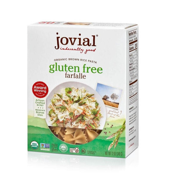 Jovial 100% Organic Gluten Free Brown Rice Farfalle  DestGlow