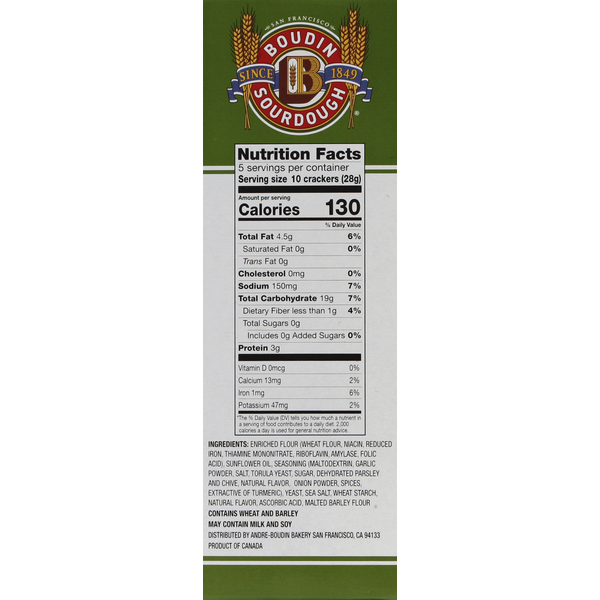 Boudin Crackers, Garlic &amp; Chive, Twice Baked