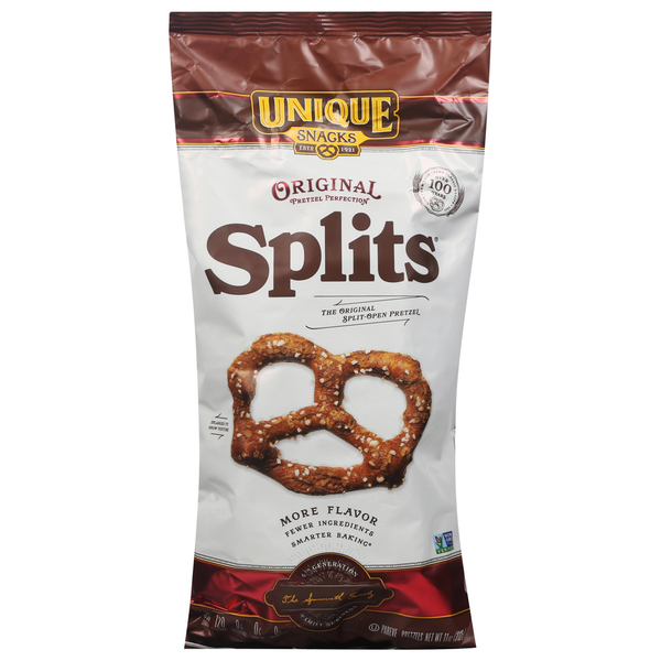 Unique Snacks Pretzels, Original, Splits  DestGlow